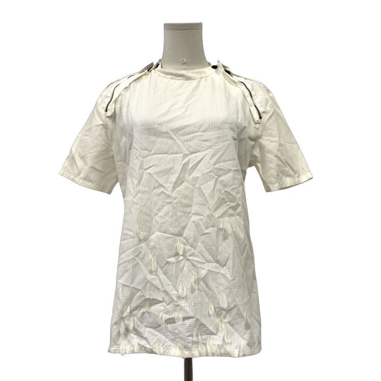 Bottega Veneta Bottega Veneta White Textured Feather Detail Top Size 38 Size XS / US 0-2 / IT 36-38 - 1 Thumbnail
