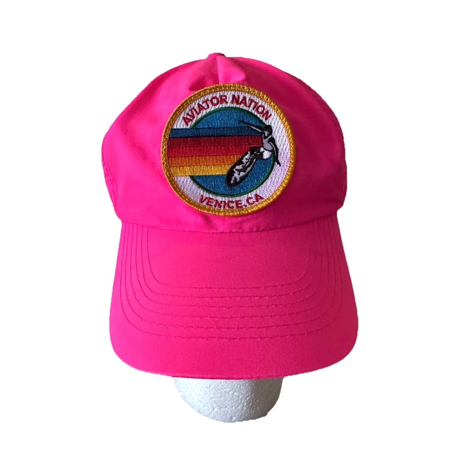 Aviator Nation Aviator Nation Trucker Hat Women Nylon Adjustable Pink Neon Logo Embroidered Venice California Surf Vintage: No Size ONE SIZE - 2 Thumbnail