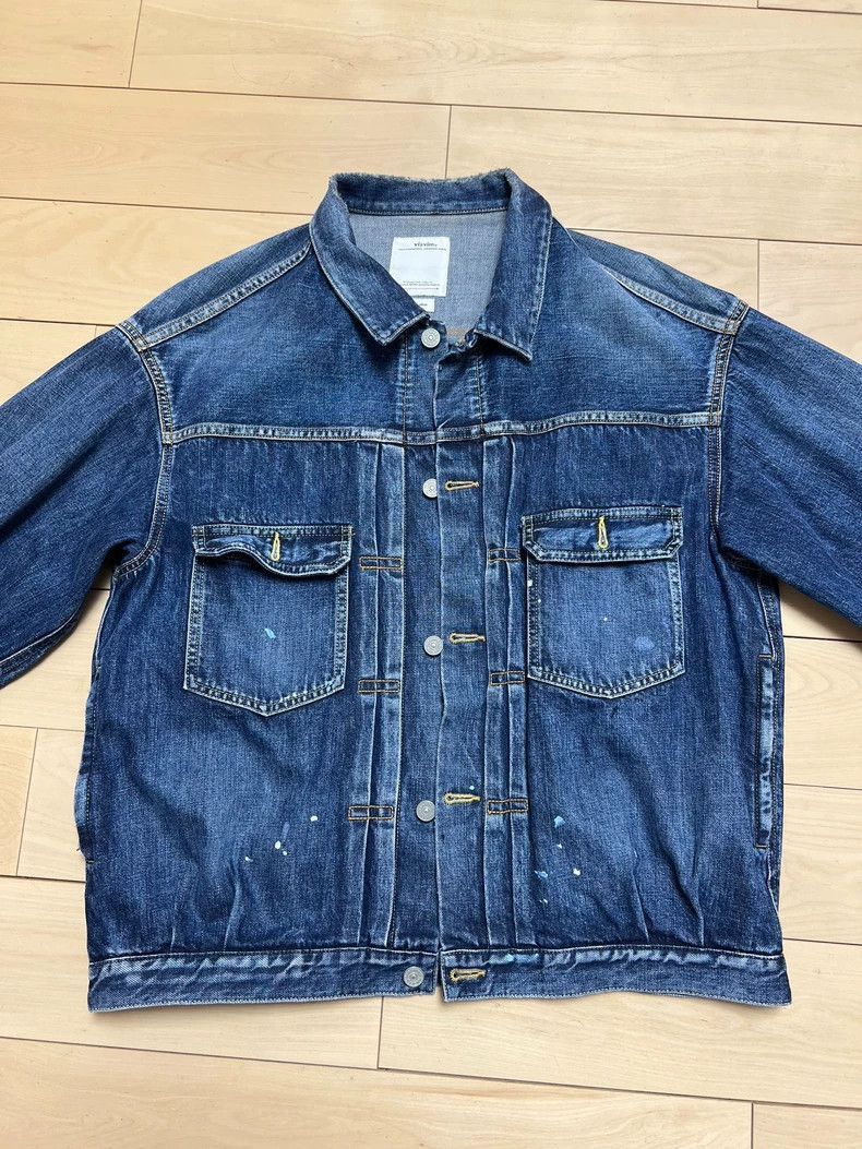 Visvim VisvimVISVIM 101XX DMGD-1010 Denim Jacket-2504 Size US M / EU 48-50 / 2 - 1 Thumbnail