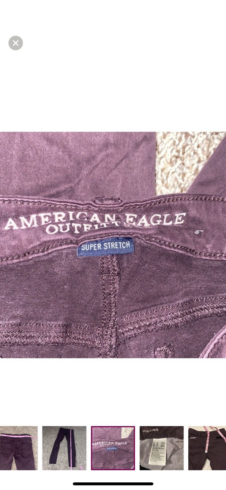 American Eagle Outfitters American eagle outfitters maroon jeggings size 00 Size 24" / US 00 / IT 34 - 5 Thumbnail