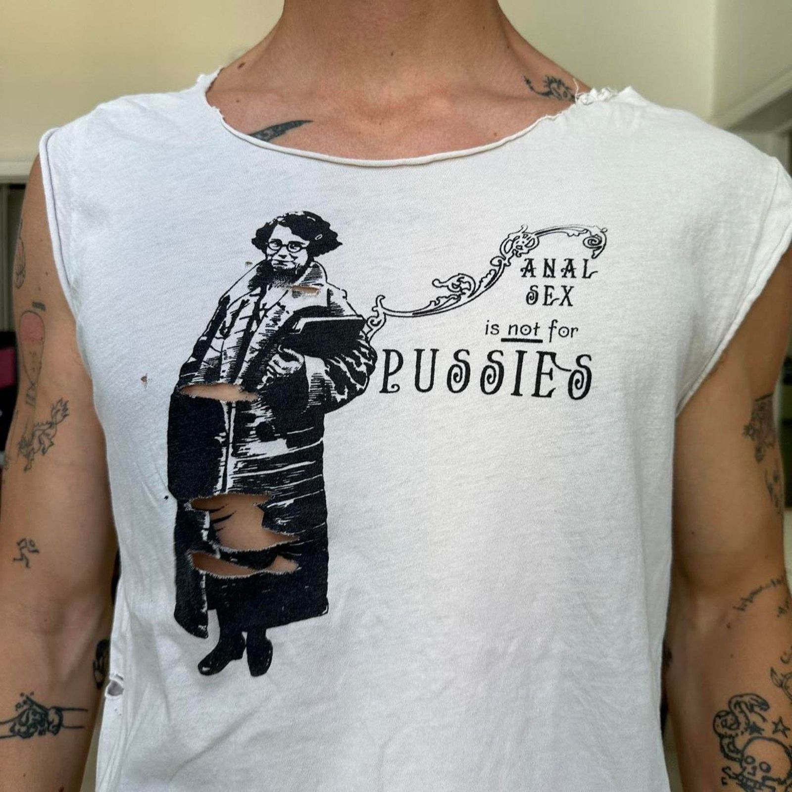 Other Vintage 70s Thrashed Adult Sex Funny Cut Off Graphic Tee Size US L / EU 52-54 / 3 - 4 Thumbnail