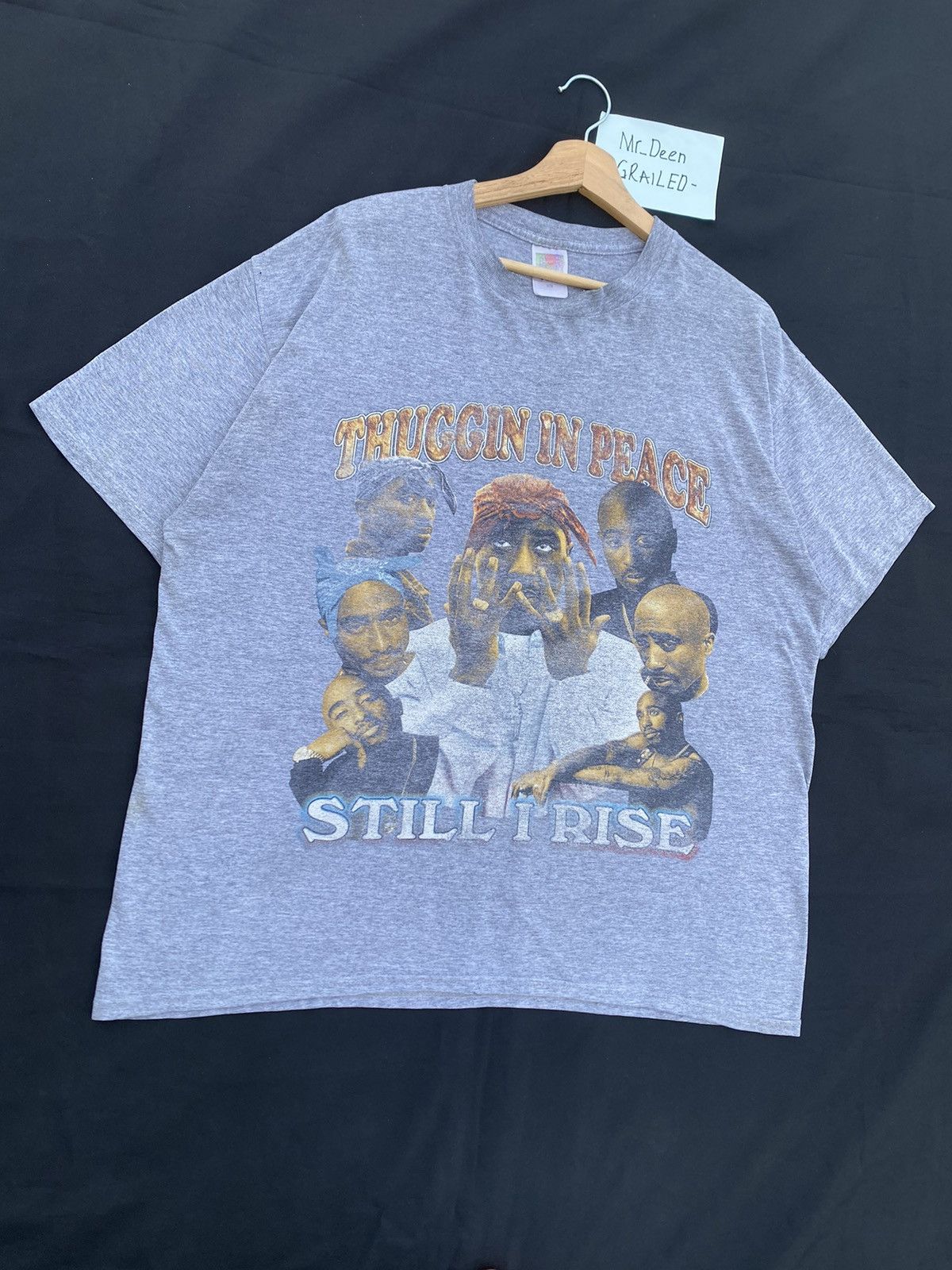 Rap Tees Vintage Tupac Shakur “Thuggin In Peace” Still I Rise Tee Size US L / EU 52-54 / 3 - 3 Thumbnail