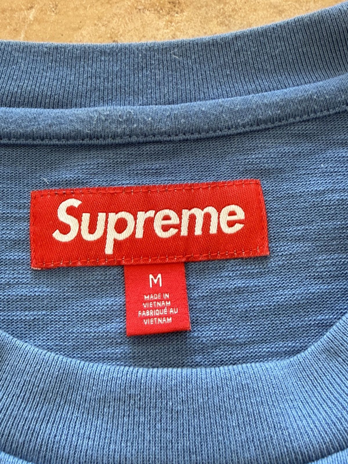 Supreme Blue Pocket Tee Shirt - Medium Size US M / EU 48-50 / 2 - 2 Thumbnail