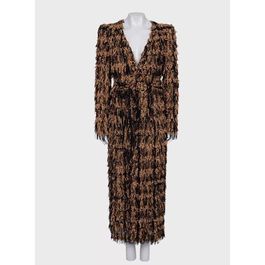 Balmain Balmain Long Black Cardigan with Luxurious Gold Fringe Sz.38 Size S / US 4 / IT 40 - 1 Thumbnail