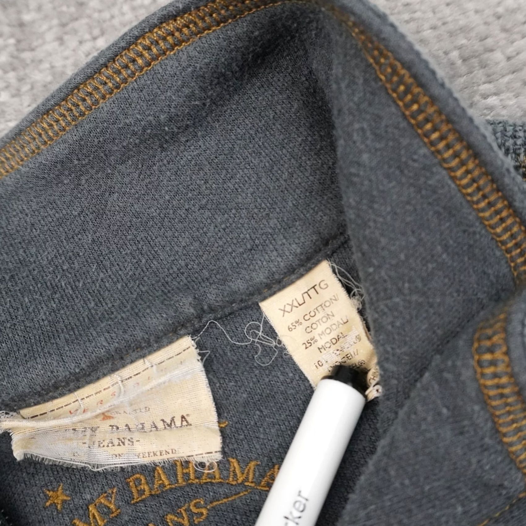 Tommy Bahama Tommy Bahama Reversible 1/4 Zip Mens 2XL Gray Long Sleeve Pullover Sweatshirt Size US XXL / EU 58 / 5 - 6 Thumbnail