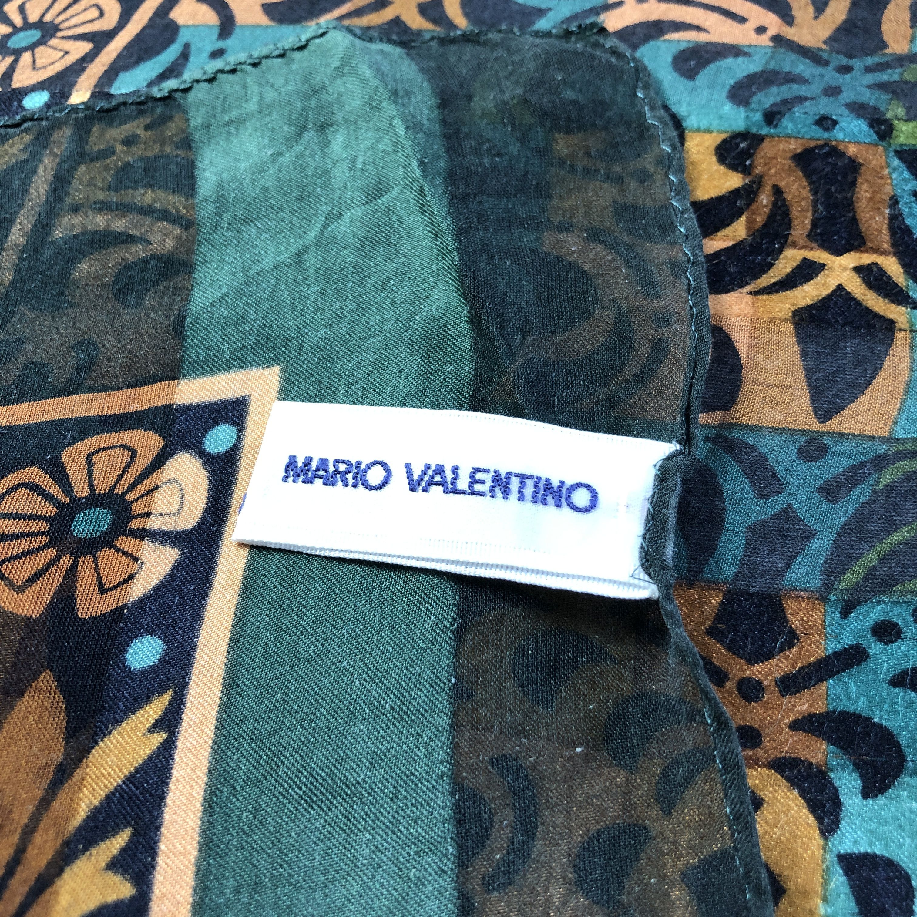 Vintage Mario Valentino Luxury Baroque Silk Scarf M1023 Size ONE SIZE - 5 Thumbnail