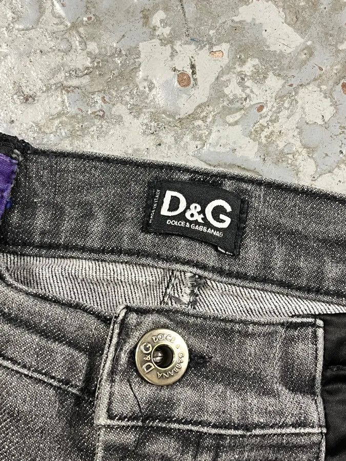 Dolce & Gabbana 2000s Dolce & Gabbana Bondage Corset Grey Denim Jeans Size US 28 / EU 44 - 9 Thumbnail