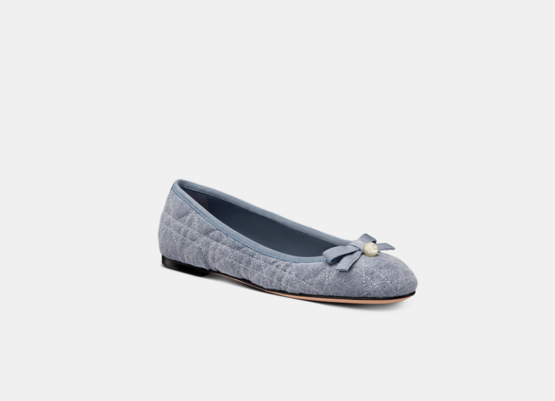 Dior o1w1db10126 KCB940 Ballet Flats in Blue Size US 6 / IT 36 - 2 Thumbnail