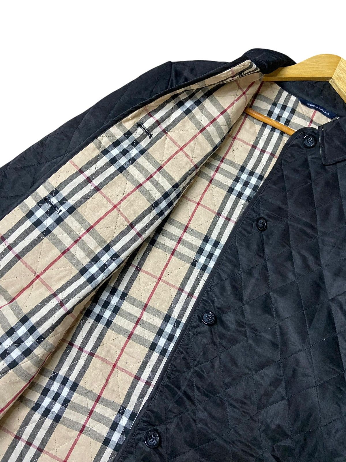 Burberry × Designer × Vintage Burberry London Nova Check Quilted Collared Jacket (118) Size US XS / EU 42 / 0 - 4 Thumbnail