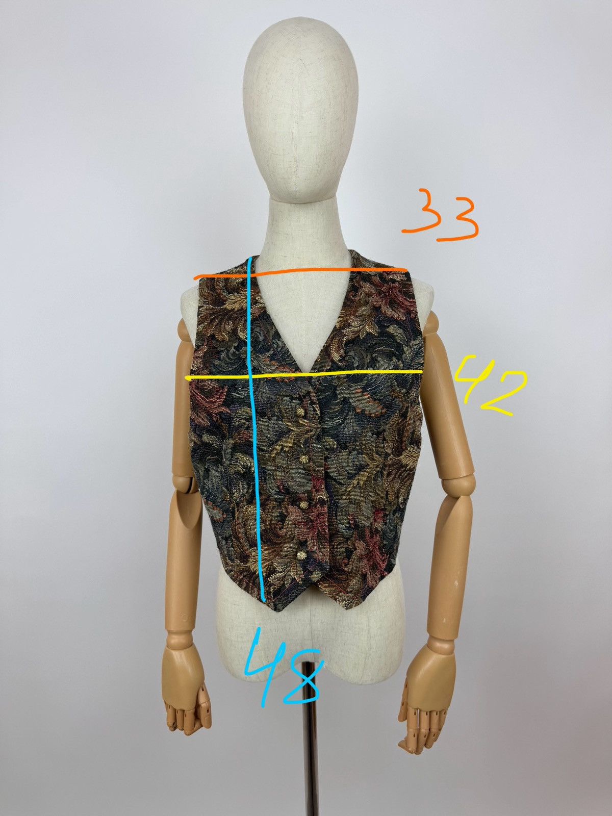 Other Spirits In The Pine Handmade Vest Patchwork Haritage Womens Size M / US 6-8 / IT 42-44 - 10 Thumbnail