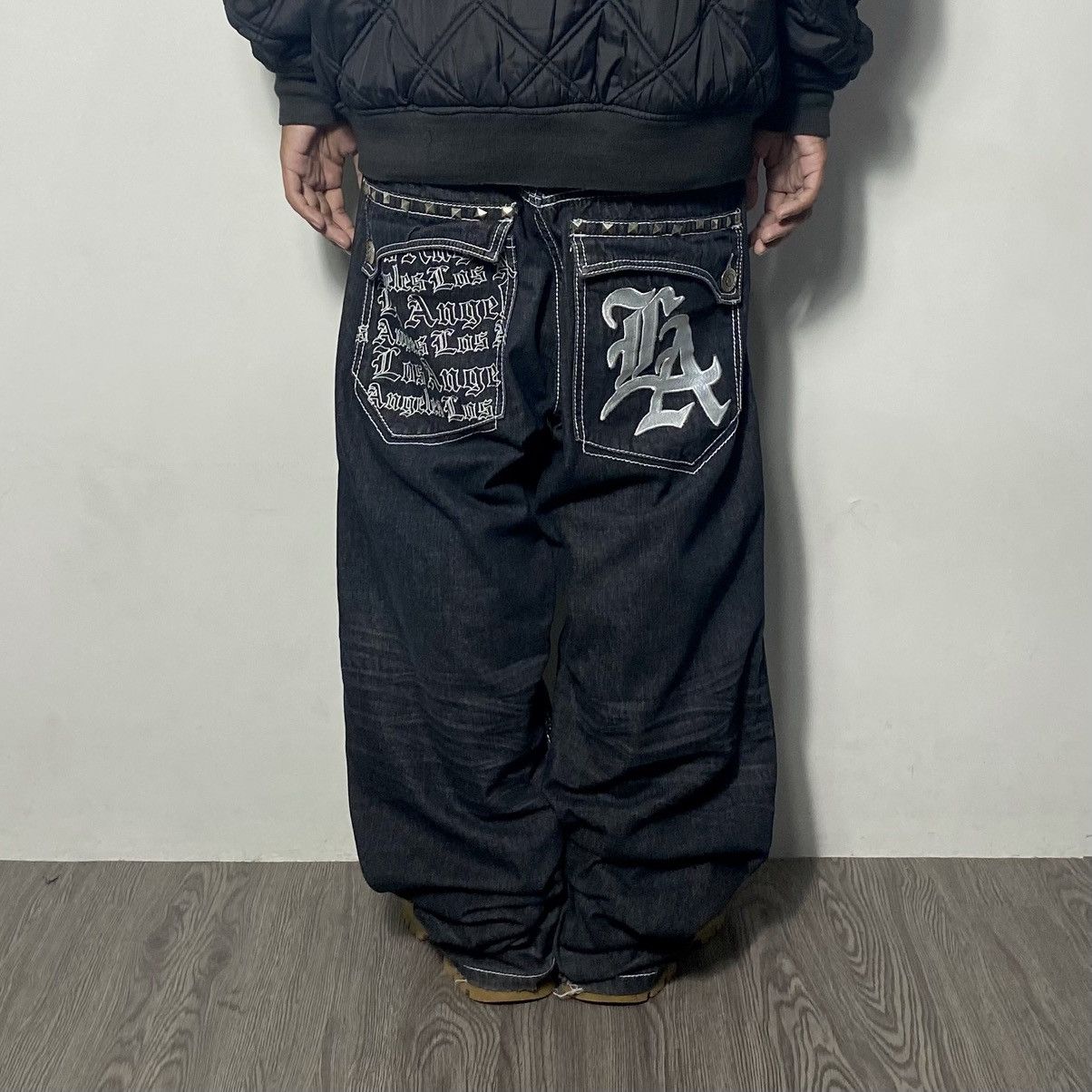 Japanese Brand Y2K Victorious LA Los Angeles Denim Pants Size US 34 / EU 50 - 1 Thumbnail