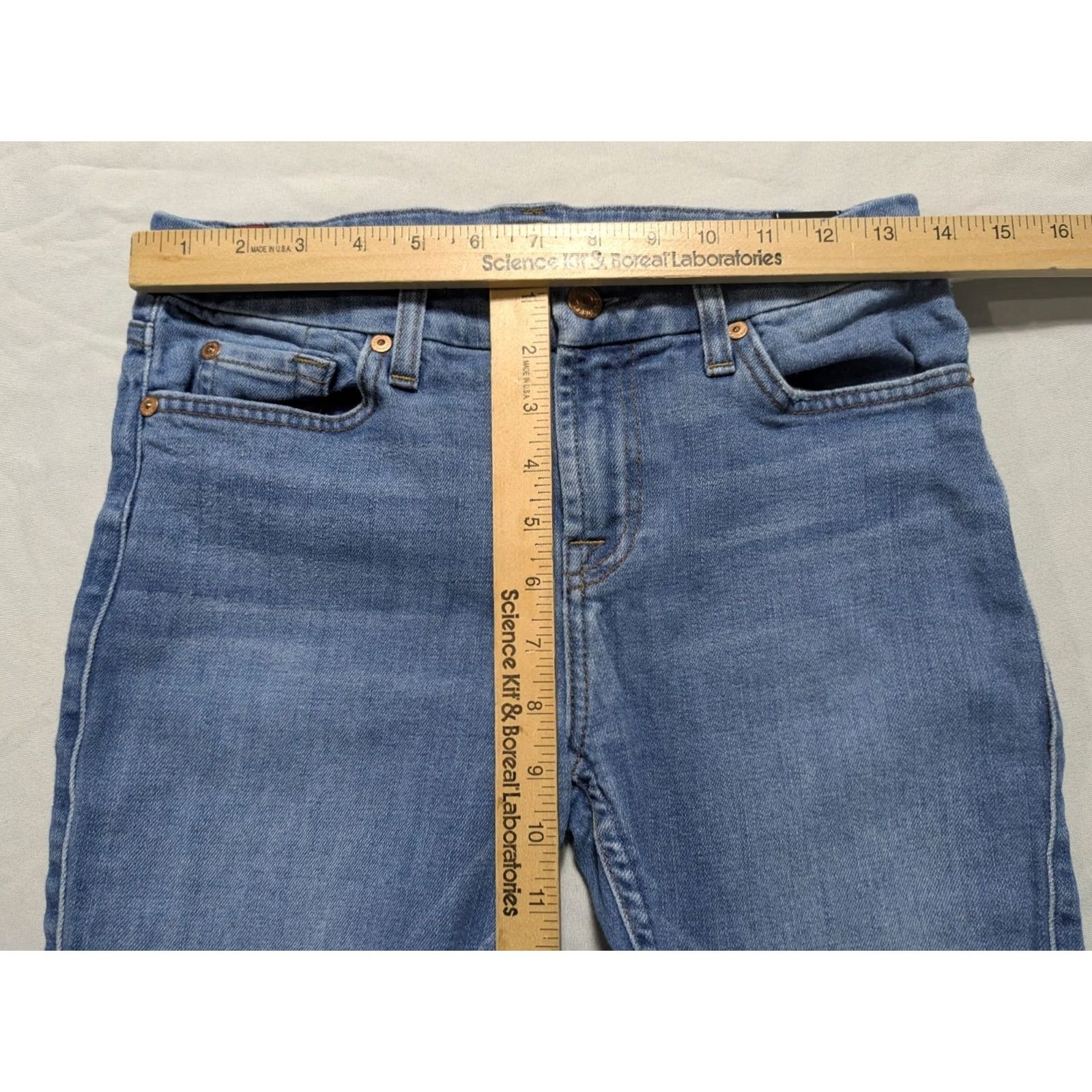 7 For All Mankind 7 For All Mankind The Ankle Skinny Jeans Women 26 Stretch Denim Blue MADE USA 27 in Waist 27 in Inseam Slim Fit Feminine Comfort Size 26" / US 2 / IT 38 - 7 Thumbnail
