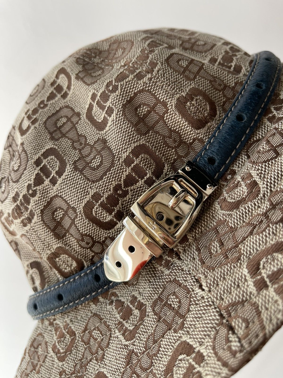 Gucci Gucci Vintage Horsebit Monogram Bucket Hat Canvas Brown Size ONE SIZE - 6 Thumbnail