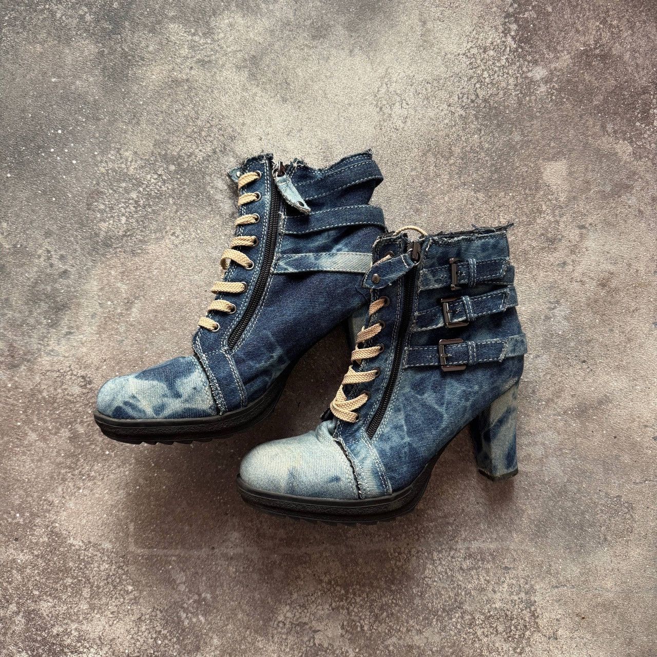 If Six Was Nine Gothicana Vintage Y2K Strap Details Heels Boots Size US 9 / IT 39 - 7 Thumbnail