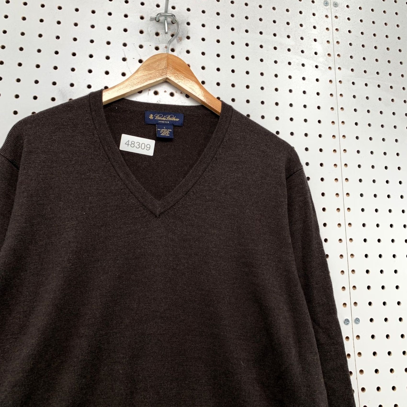 Brooks Brothers Brooks Brothers Merino Wool Sweater Mens XL Brown V-Neck Lightweight Stretch Pullover Regular Knit Wool Mens XL Brown V-Neck Sweater Size US XL / EU 56 / 4 - 6 Thumbnail