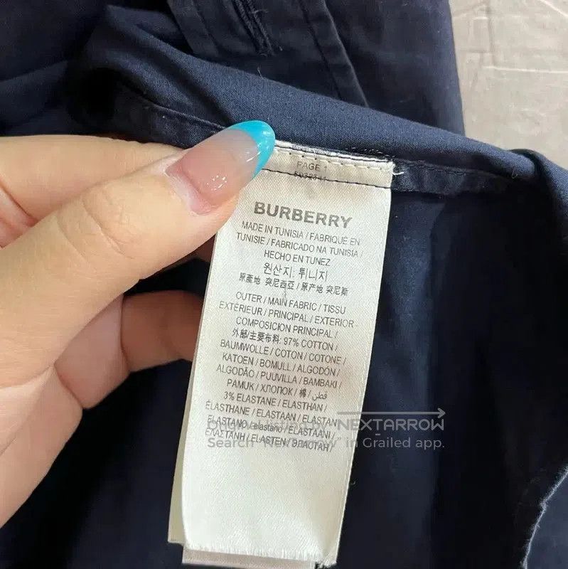 Burberry Burberry Blue Cotton Short Sleeve Shirt. Size US XS / EU 42 / 0 - 6 Thumbnail
