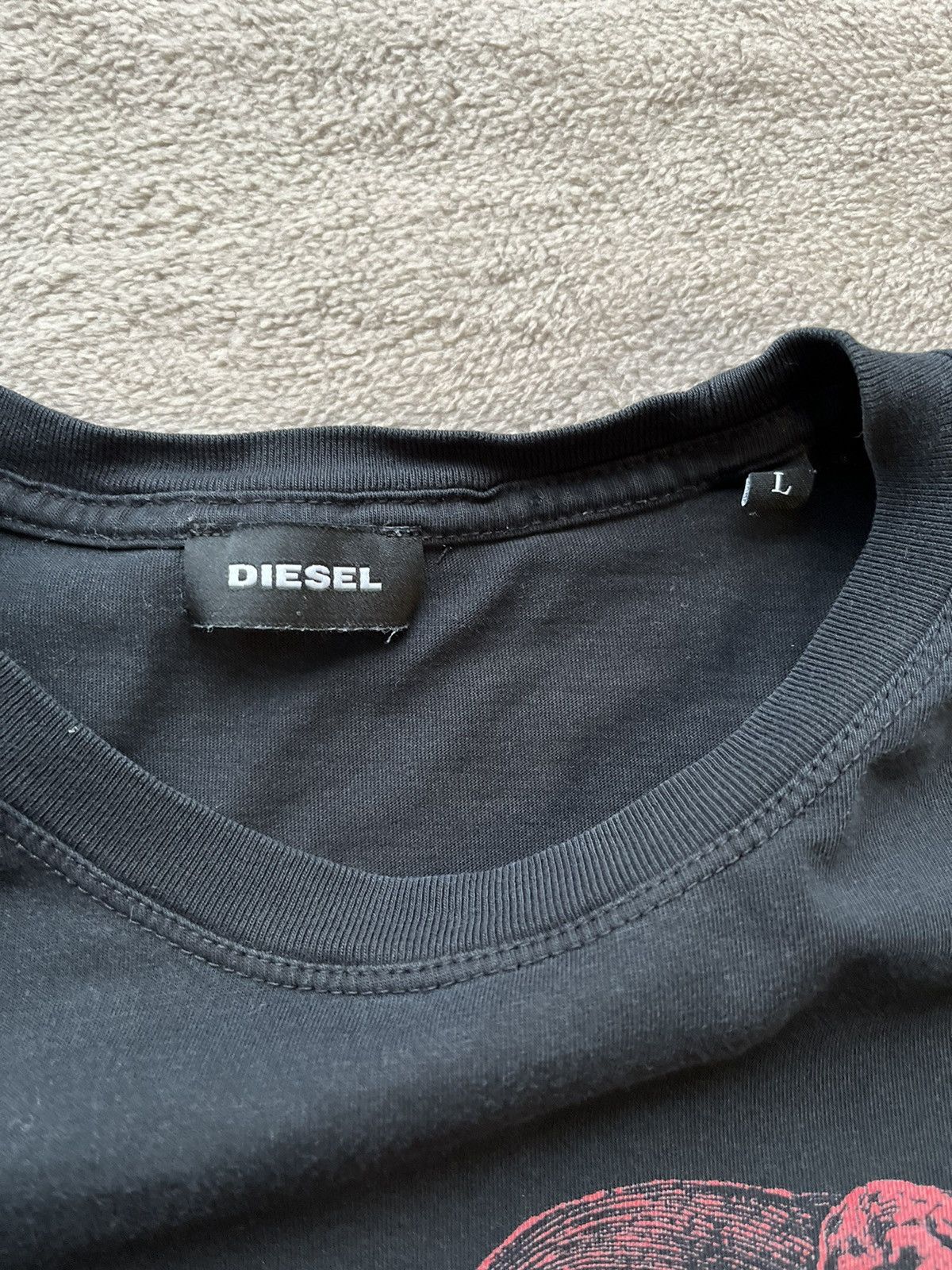 Designer × Diesel Black t-shirt diesel brave kultur Size US L / EU 52-54 / 3 - 3 Thumbnail
