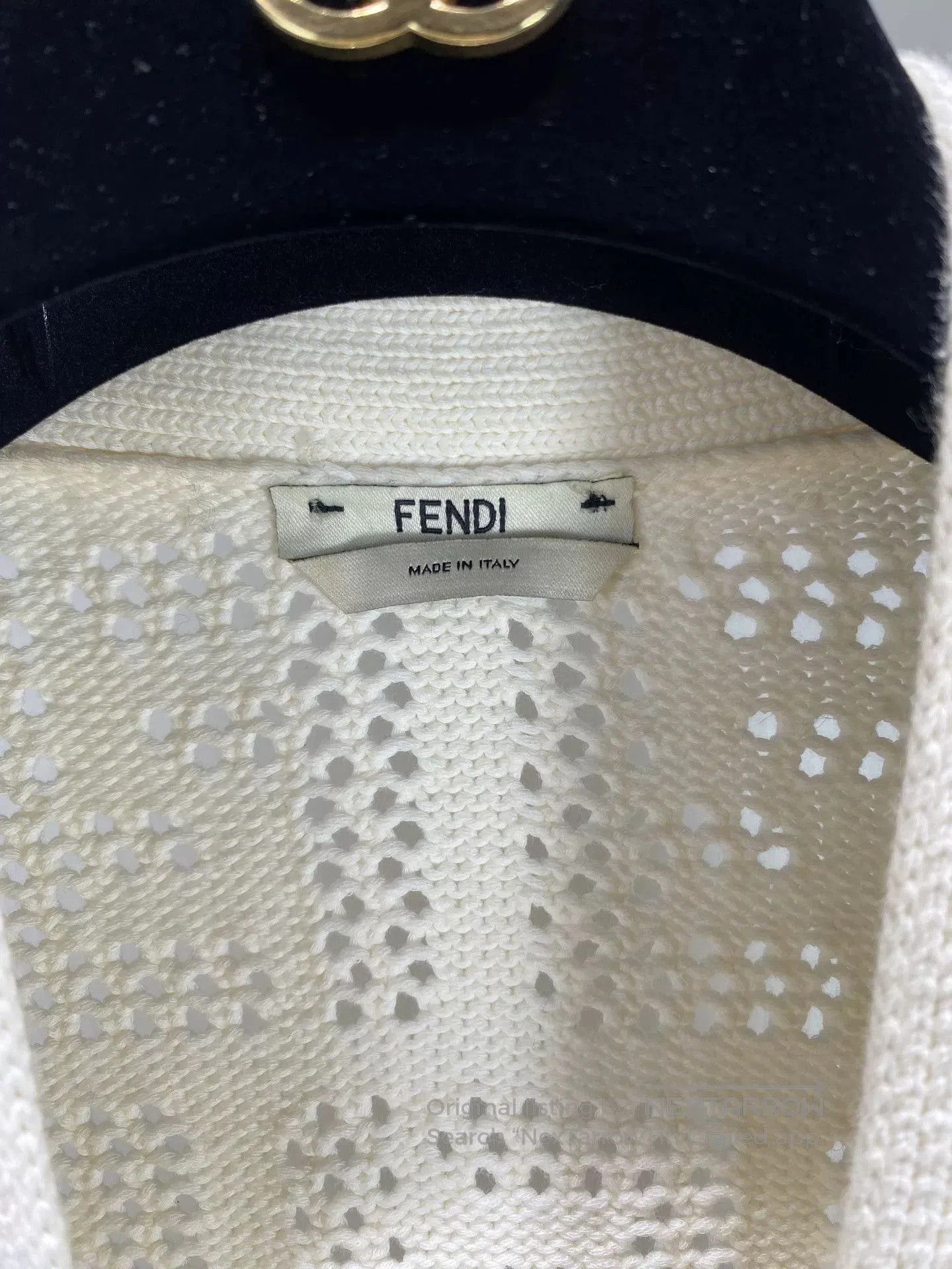 Fendi Fendi Perforated Logo Cardigan. Size US XL / EU 56 / 4 - 8 Thumbnail