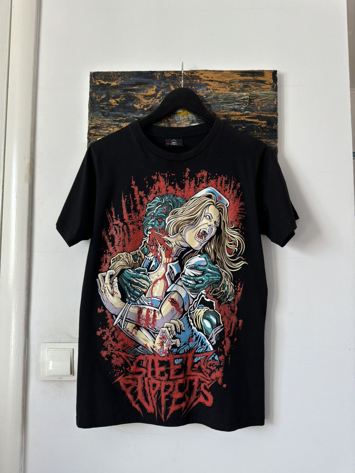 Band Tees × Vintage VTG Steel Puppets Death Metal Rock Tee Size US S / EU 44-46 / 1 - 1 Thumbnail