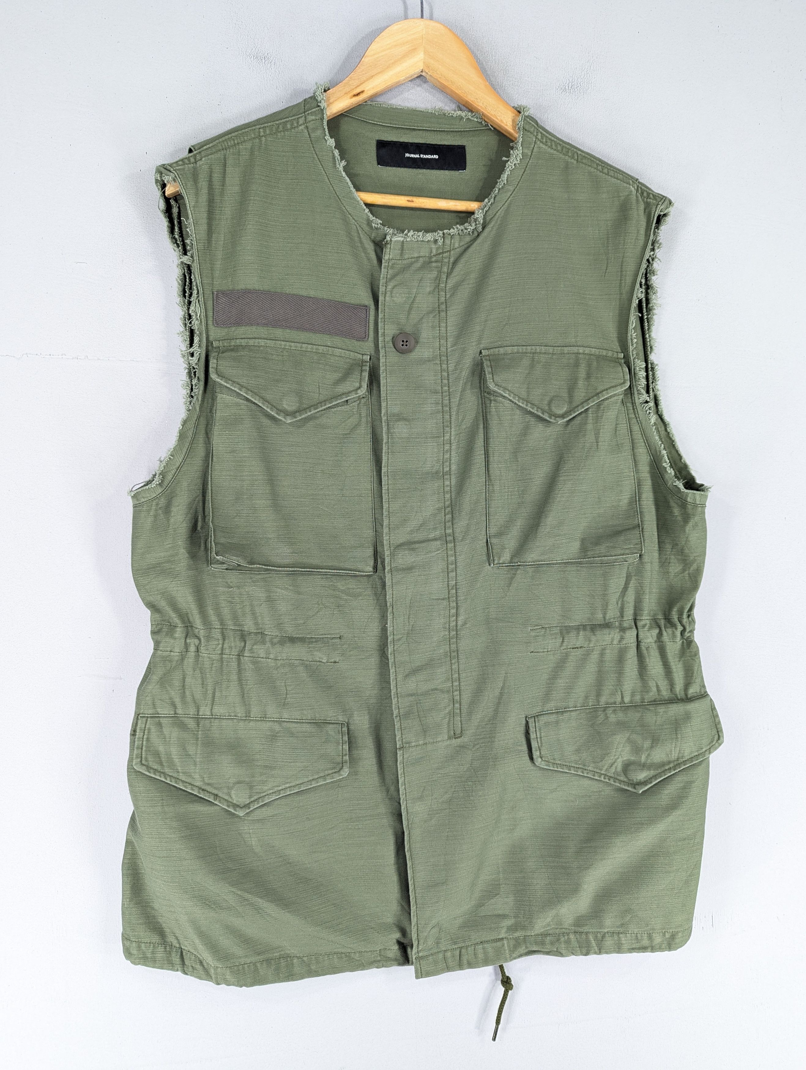 Japanese Brand × Journal Standard Journal Standard Green Army Vest Zipper Jacket Size US L / EU 52-54 / 3 - 3 Thumbnail