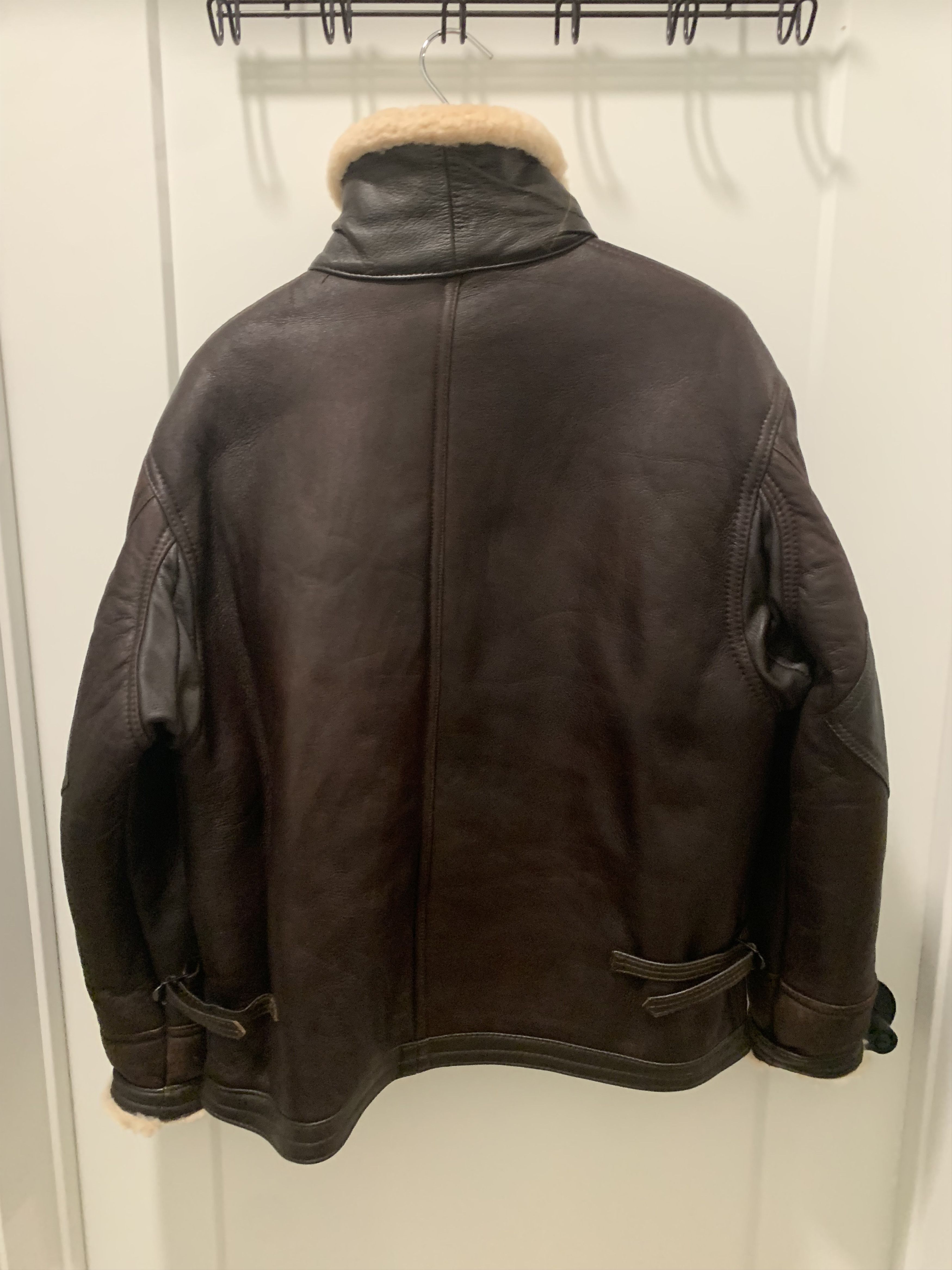 Other VINTAGE WW2 USN M444A SHEARLING LEATHER BOMBER JACKET Size US L / EU 52-54 / 3 - 4 Thumbnail