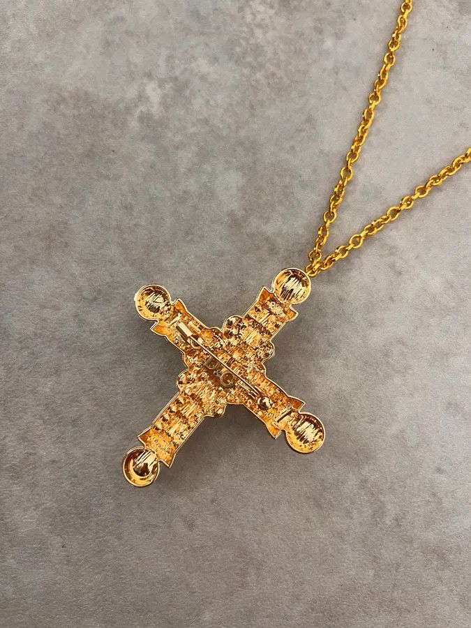 Dolce & Gabbana 2010s Dolce & Gabbana Royal Premium Cross Gold Necklace Size ONE SIZE - 7 Thumbnail