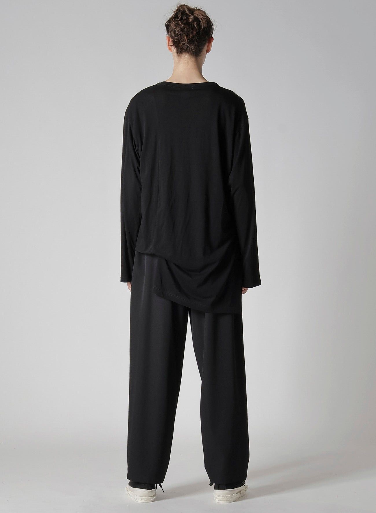 Yohji Yamamoto Yohji Yamamoto Pour Homme - Tencel ASYMMETRY LONG SLEEVE T Size US L / EU 52-54 / 3 - 11 Thumbnail