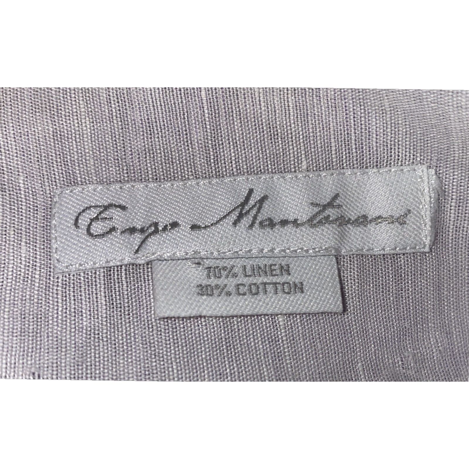 Vintage Enzo Mantovani Mens Purple Linen Long Sleeve Button Down Shirt Large Size US L / EU 52-54 / 3 - 6 Thumbnail