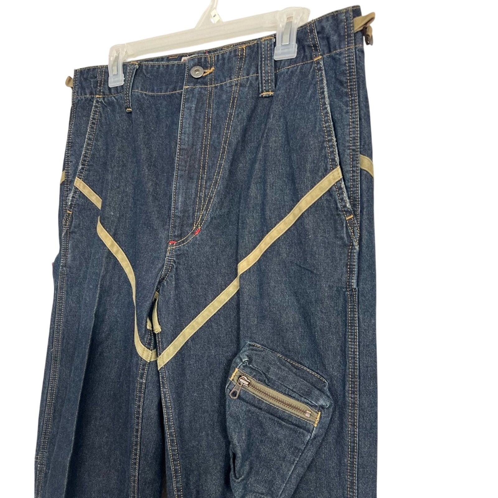Tommy Hilfiger VTG Tommy Hilfiger "Red Label" Y2K Skater 31x32 Baggy Jeans Size US 31 - 5 Thumbnail