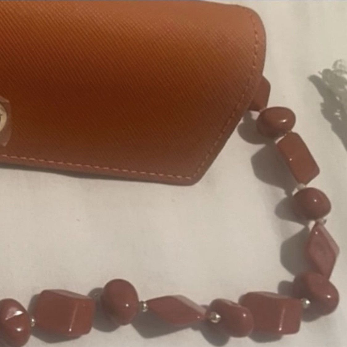 Tory Burch Caramel Burnt Orange Butterscotch Accessories Eyeglass Case Size ONE SIZE - 10 Thumbnail