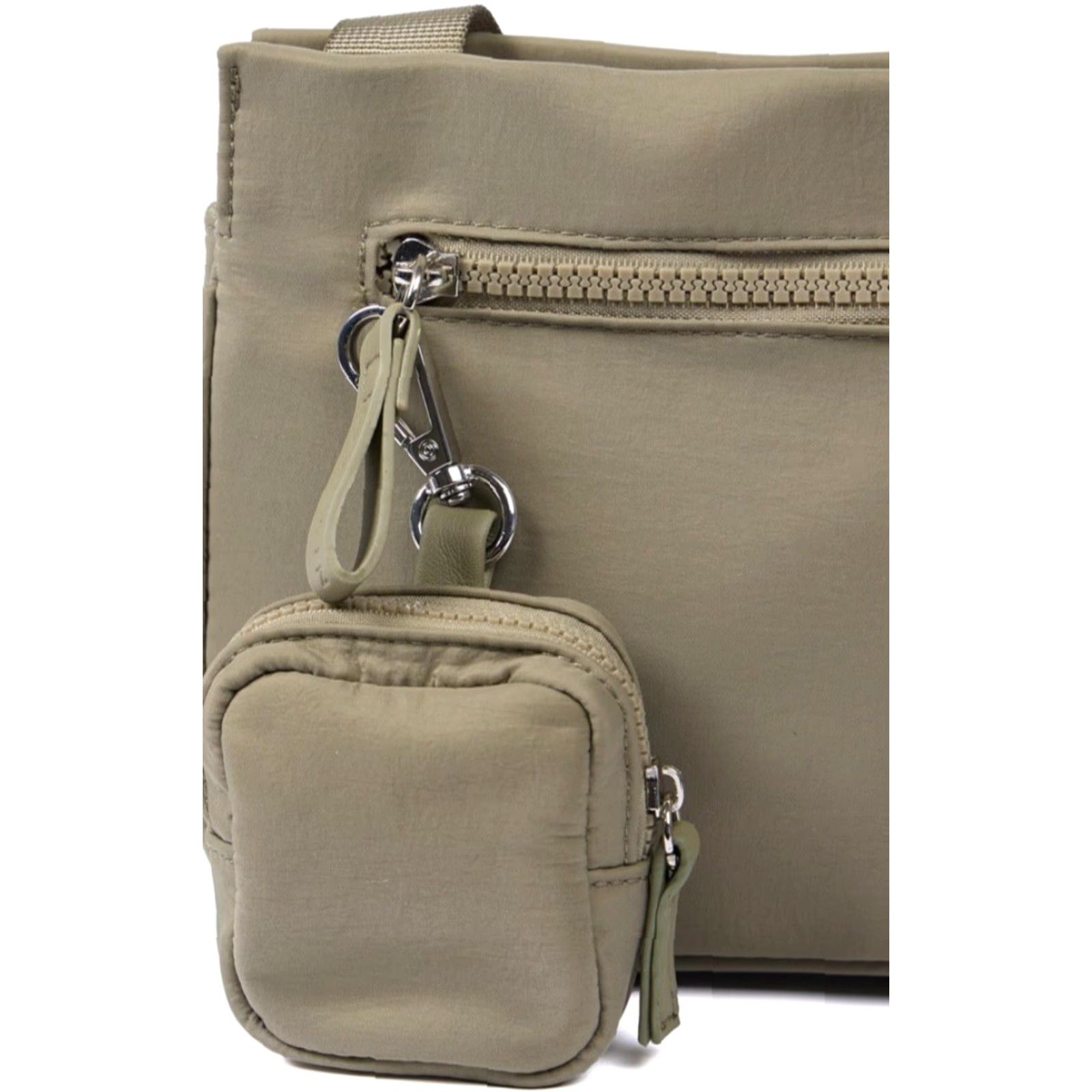 Vintage Danskin Riley Crossbody Bag Women’s Nylon Green - 9X2X6.5 Inches, 5 Pockets, Adjustable Strap, Zipper Closure, Adult Womens Bag Size ONE SIZE - 5 Thumbnail