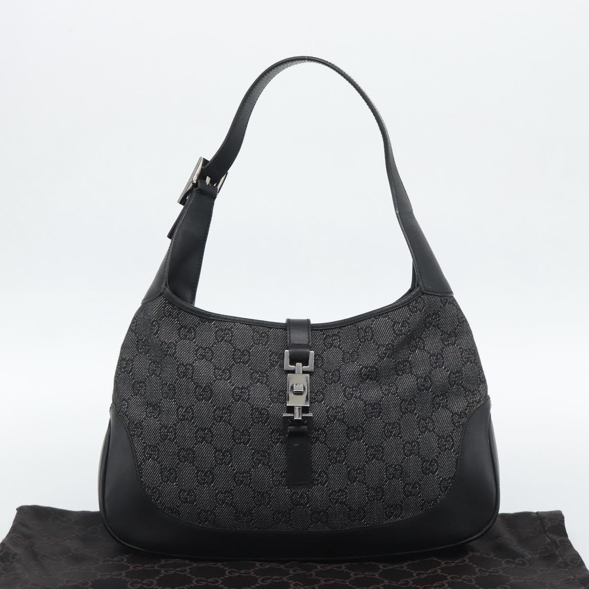 Gucci Gucci GG Canvas Jackie Shoulder Bag Black Size ONE SIZE - 2 Thumbnail