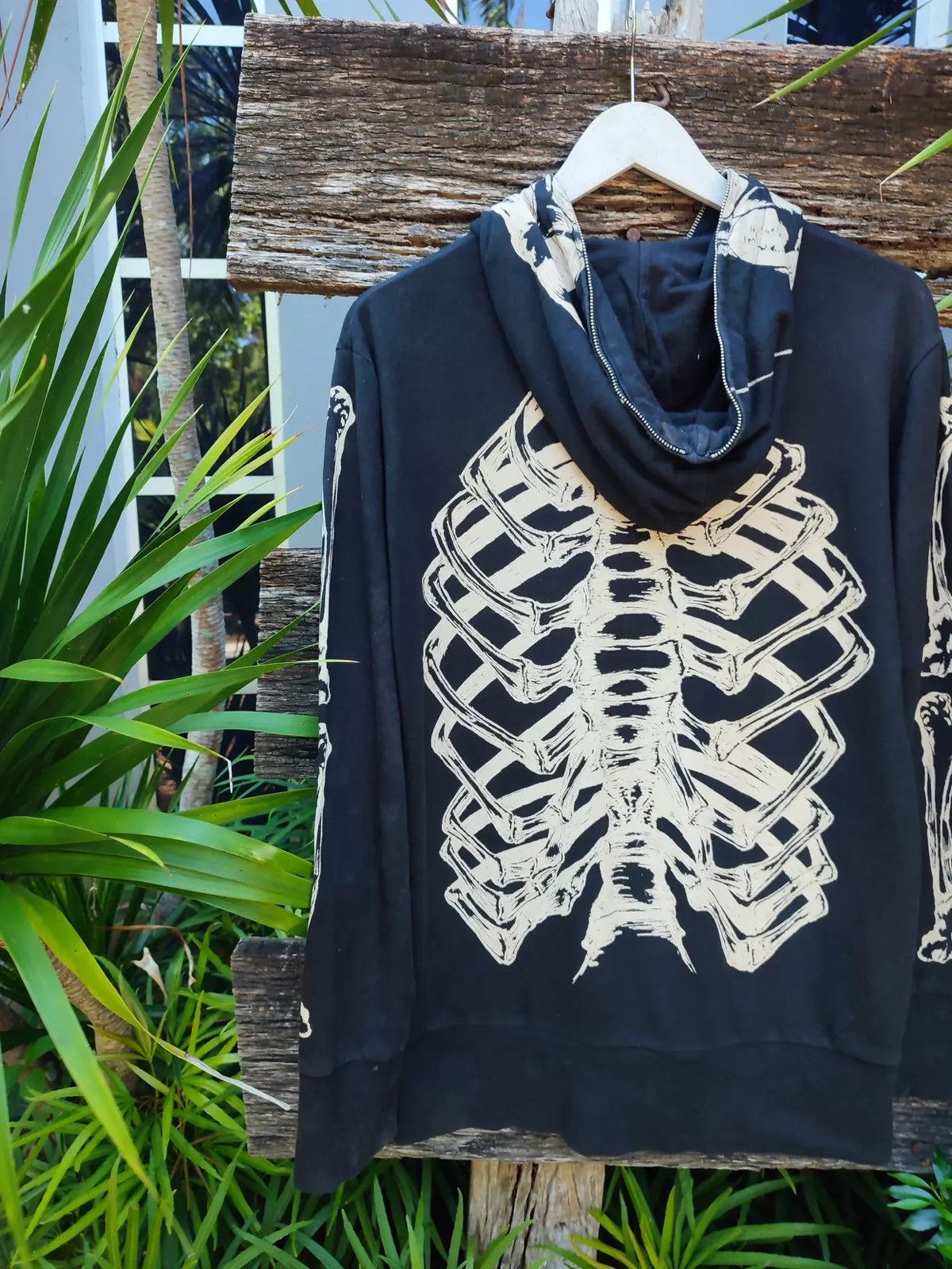 Japanese Brand Glad News “X-Ray Vision” Skeleton Full-Zip Hoodie Size US M / EU 48-50 / 2 - 11 Thumbnail
