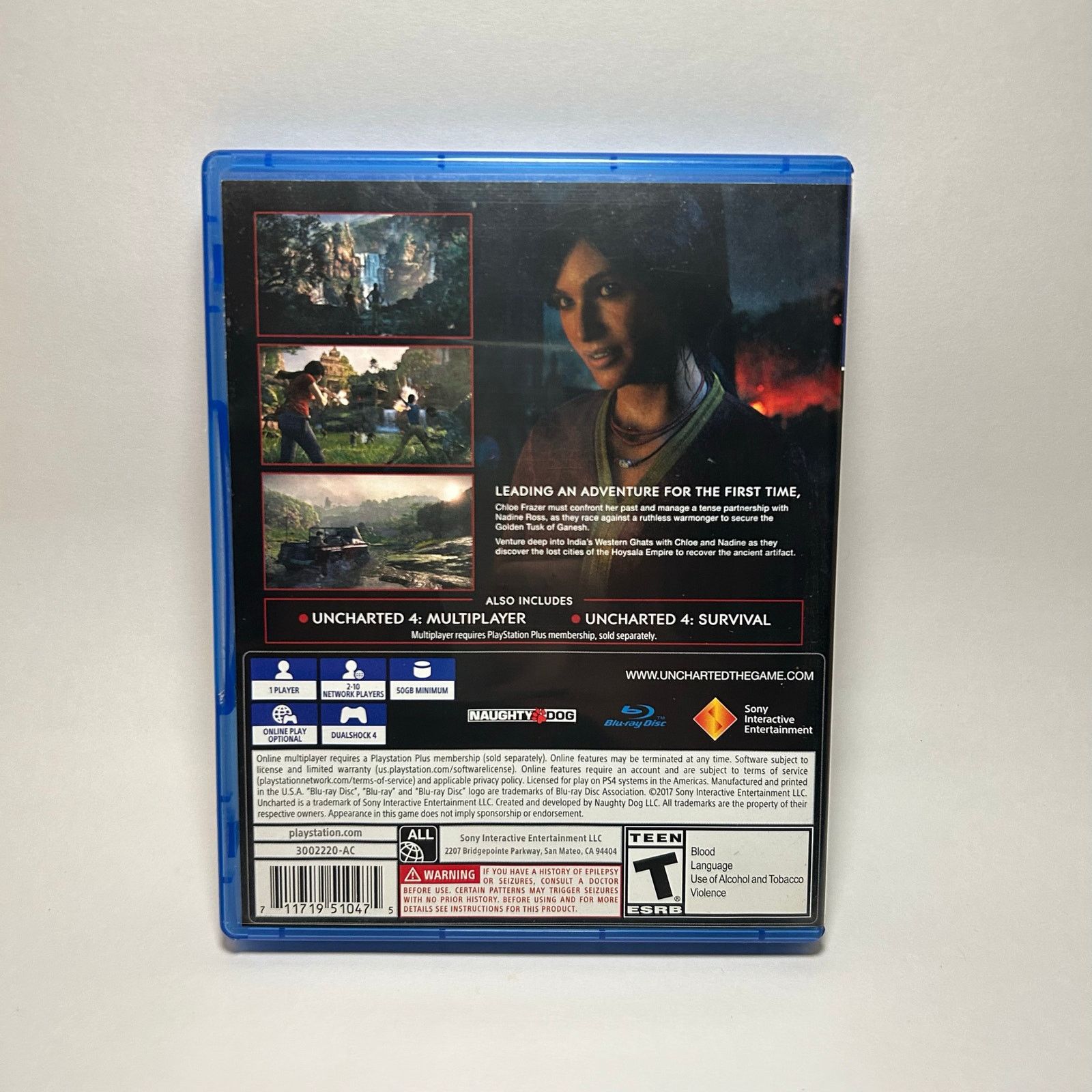 Sony Uncharted: The Lost Legacy - CIB - PS4 Size 26 - 4 Thumbnail