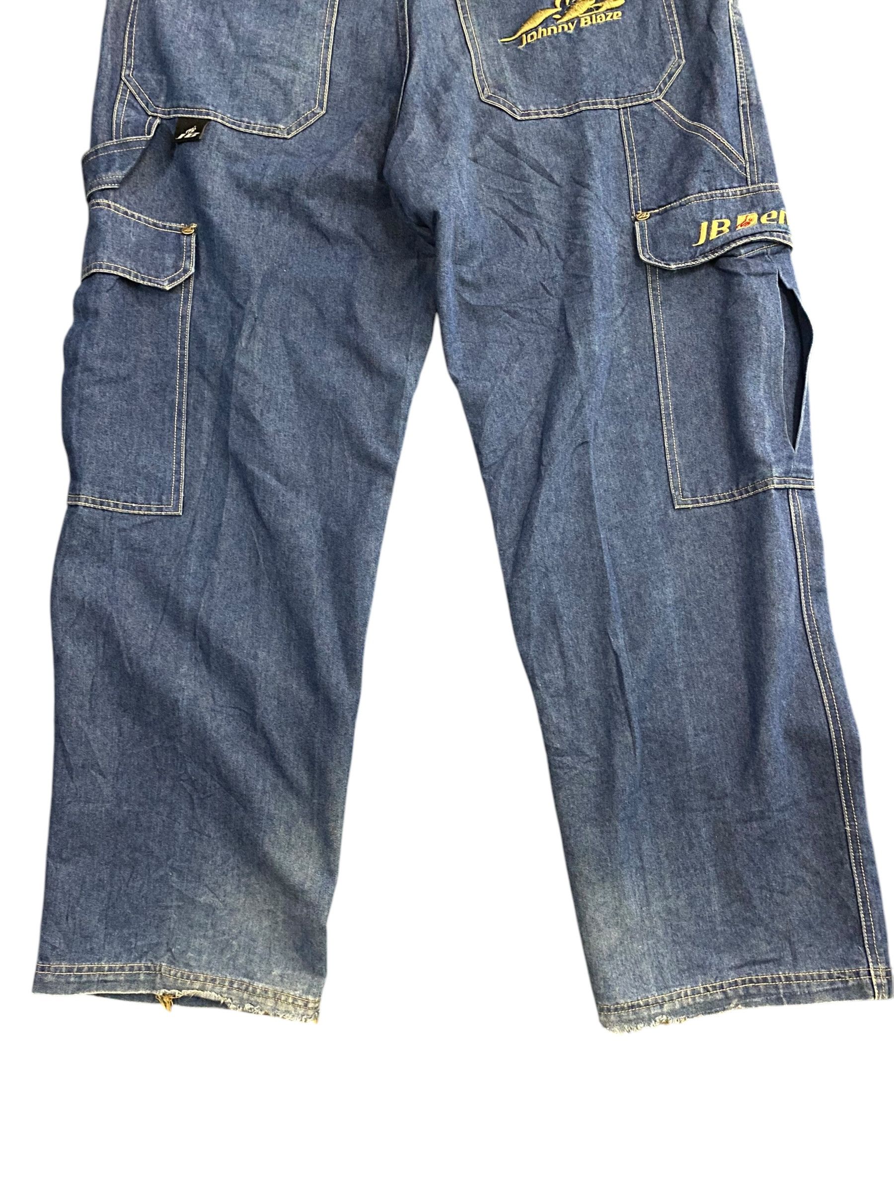 JNCO × Vintage 2000s Johnny Blaze baggy cargo denim pant Size US 35 - 6 Thumbnail