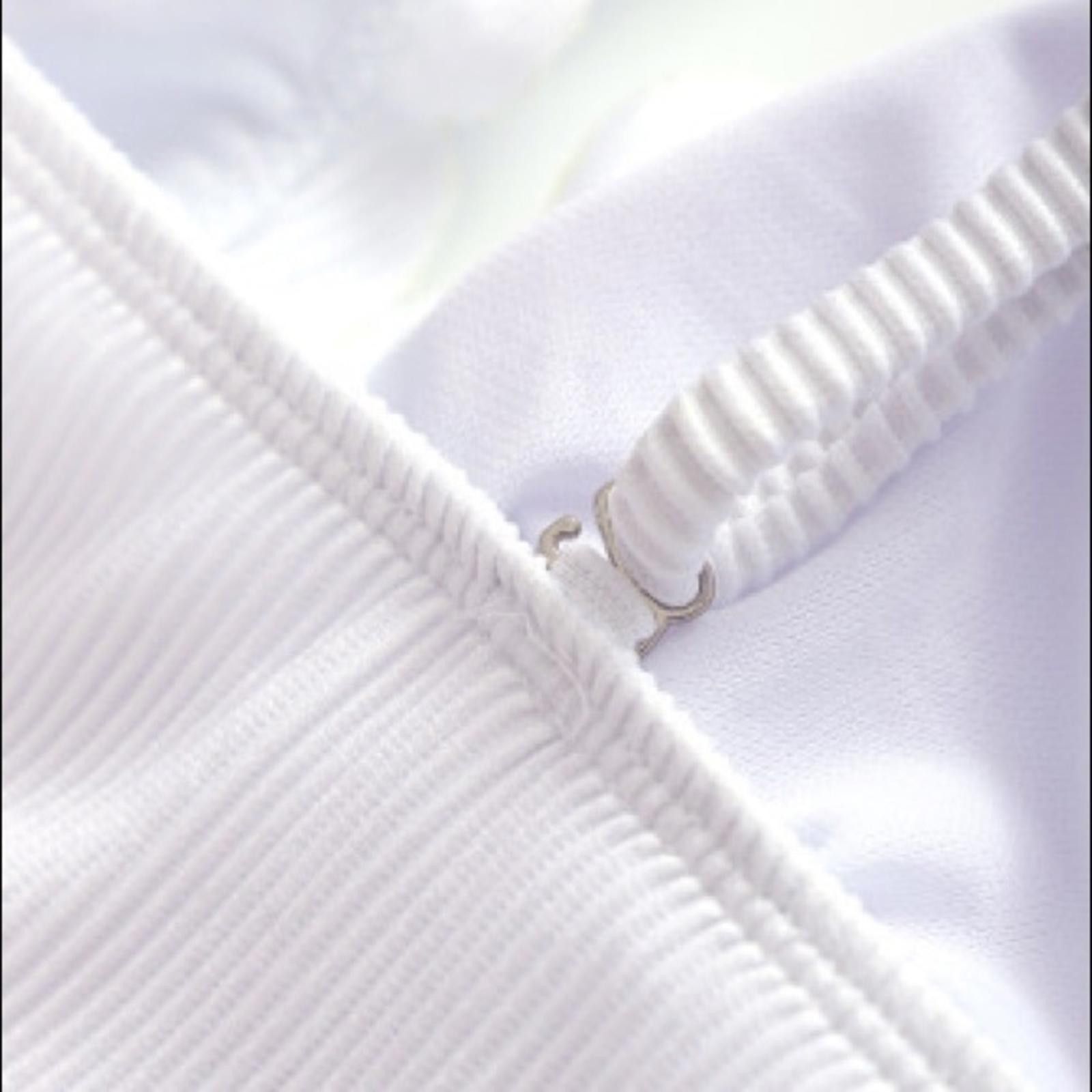 Designer One Piece French Bathing Suit In White NWT​​​​​​​​ Size ONE SIZE - 6 Thumbnail