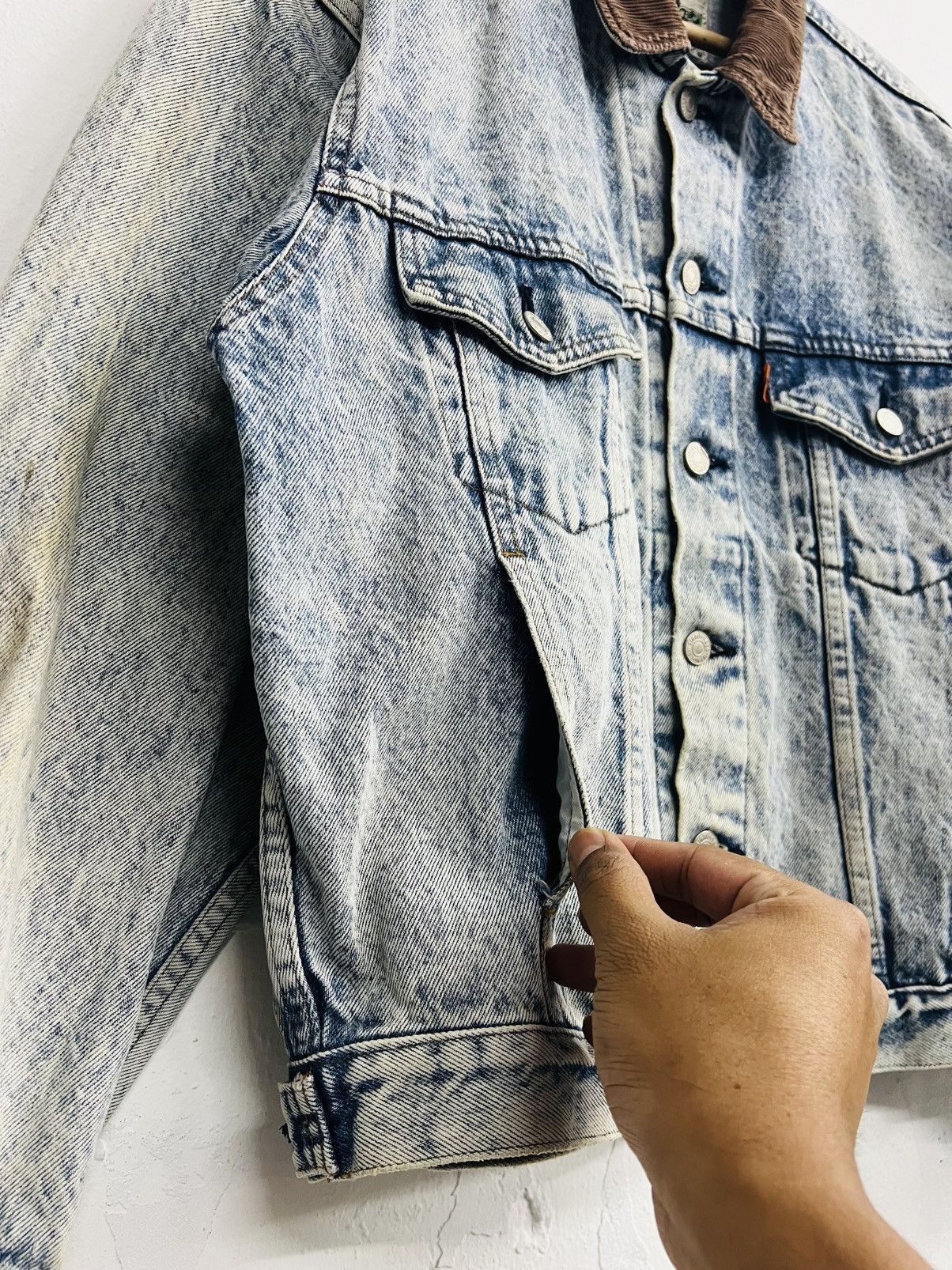 Levi's × Levi's Vintage Clothing × Vintage VINTAGE LEVIS ALASKA ORANGE TAB J02 ACID WASH DENIM JACKET Size US M / EU 48-50 / 2 - 6 Thumbnail