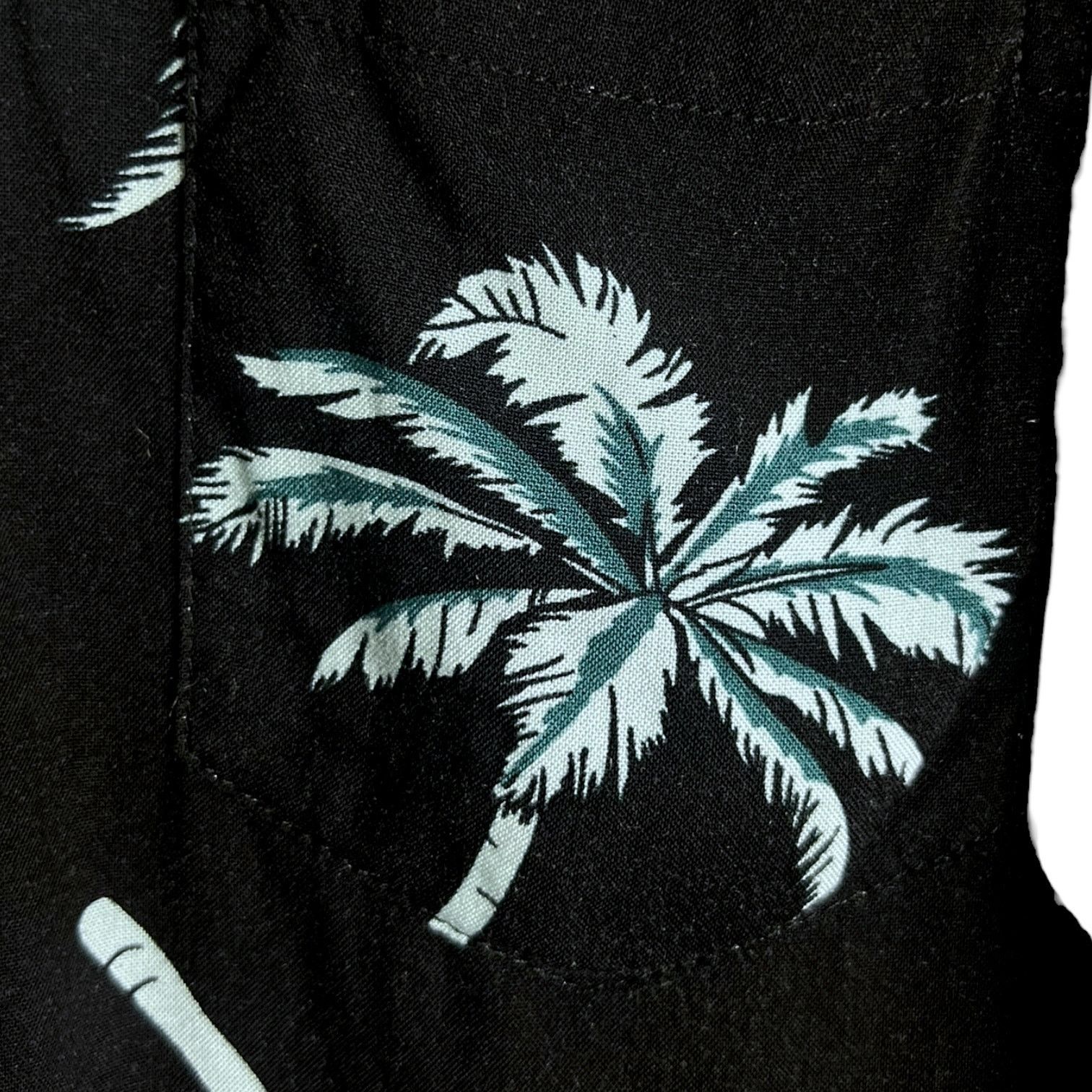Gildan Men's Molokai Surf Co Black Palm Trees Button Up S/S Shirt M Size US M / EU 48-50 / 2 - 4 Thumbnail