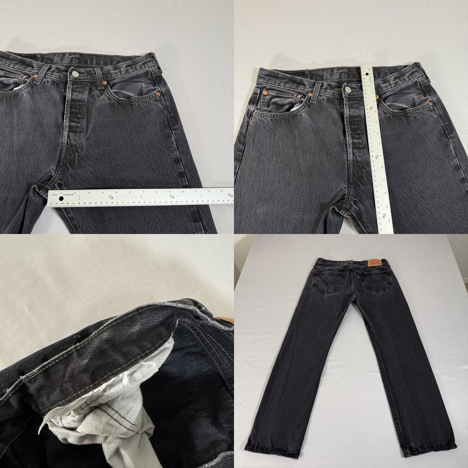 Levi's Levi's Jeans Mens 32x30 Black 501 Straight Fit Distressed Denim Pants Western Y2K Size US 32 / EU 48 - 8 Thumbnail