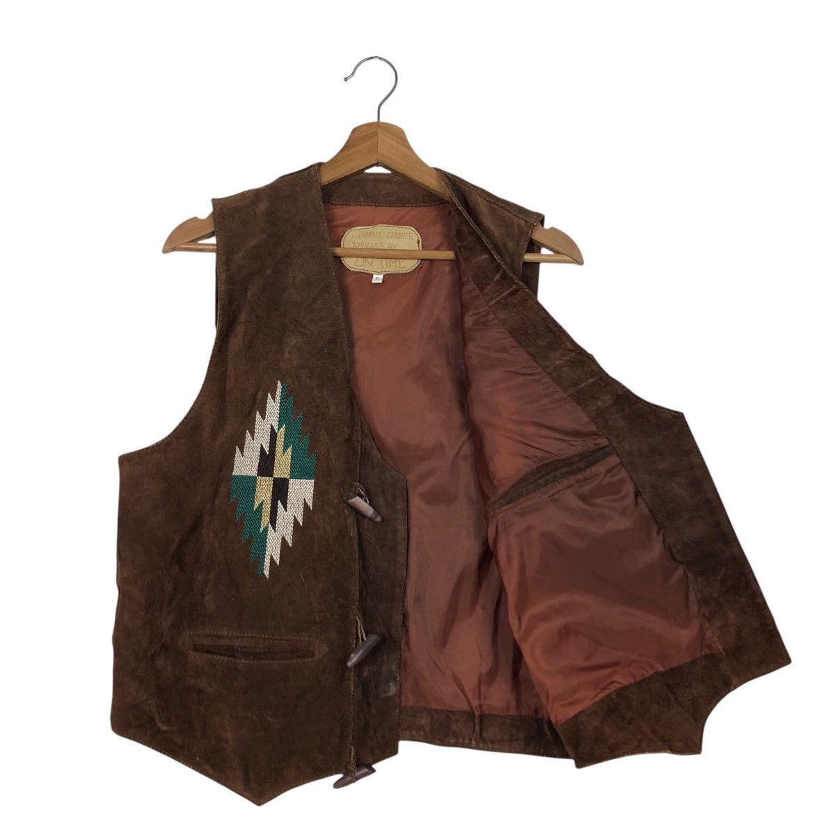 Japanese Brand Vintage Genuine Leather Vest Chimayo Design Toyo Enterprise Size US M / EU 48-50 / 2 - 12 Thumbnail