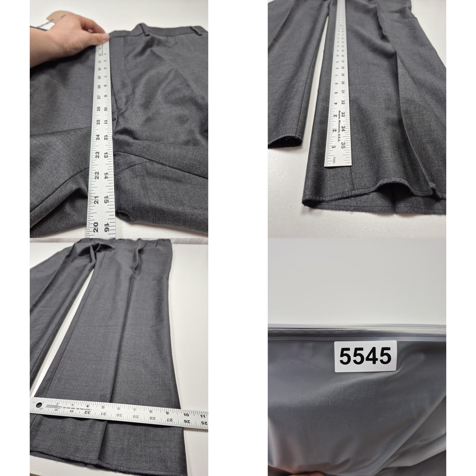 Vintage VTG Franco Tassi Dress Pants Men's 46x36 Gray Wool Cashmere Pleated Unhemmed NWT Size US 30 / EU 46 - 8 Thumbnail