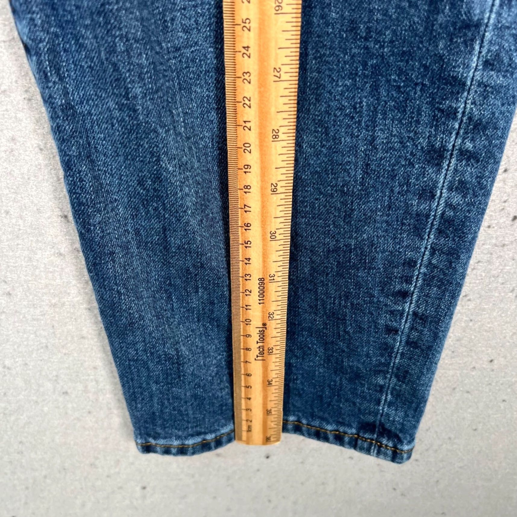 Everlane VINTAGE Everlane Jeans Womens 25 The Way High Rise Organic Cotton Blue Denim Straight Jeans Size 42" / US 20 - 6 Thumbnail