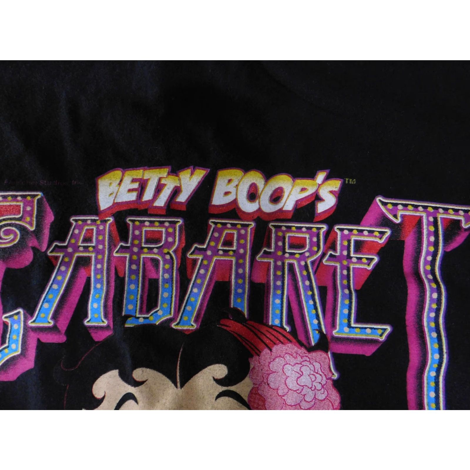 Delta Betty Boop Shirt Mens 2XL Black Cabaret Get Lucky Graphic Tee Double Sided Shirt Tee – 2XL Black Betty Boop Vintage Cartoon Men’s Graphic Print Tee Size US XXL / EU 58 / 5 - 6 Thumbnail