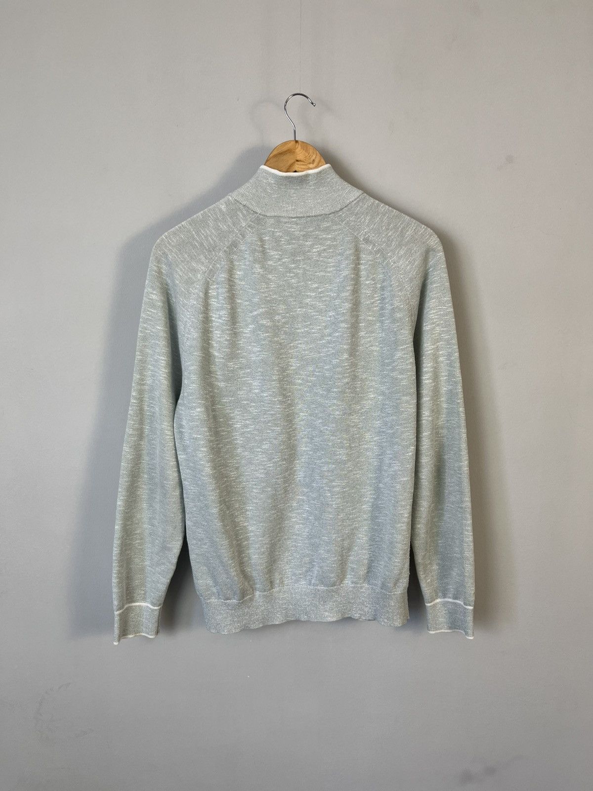 Reiss REISS Classic Cotton & Viscose 1/4 Zip Sweater Jumper Size US M / EU 48-50 / 2 - 7 Thumbnail
