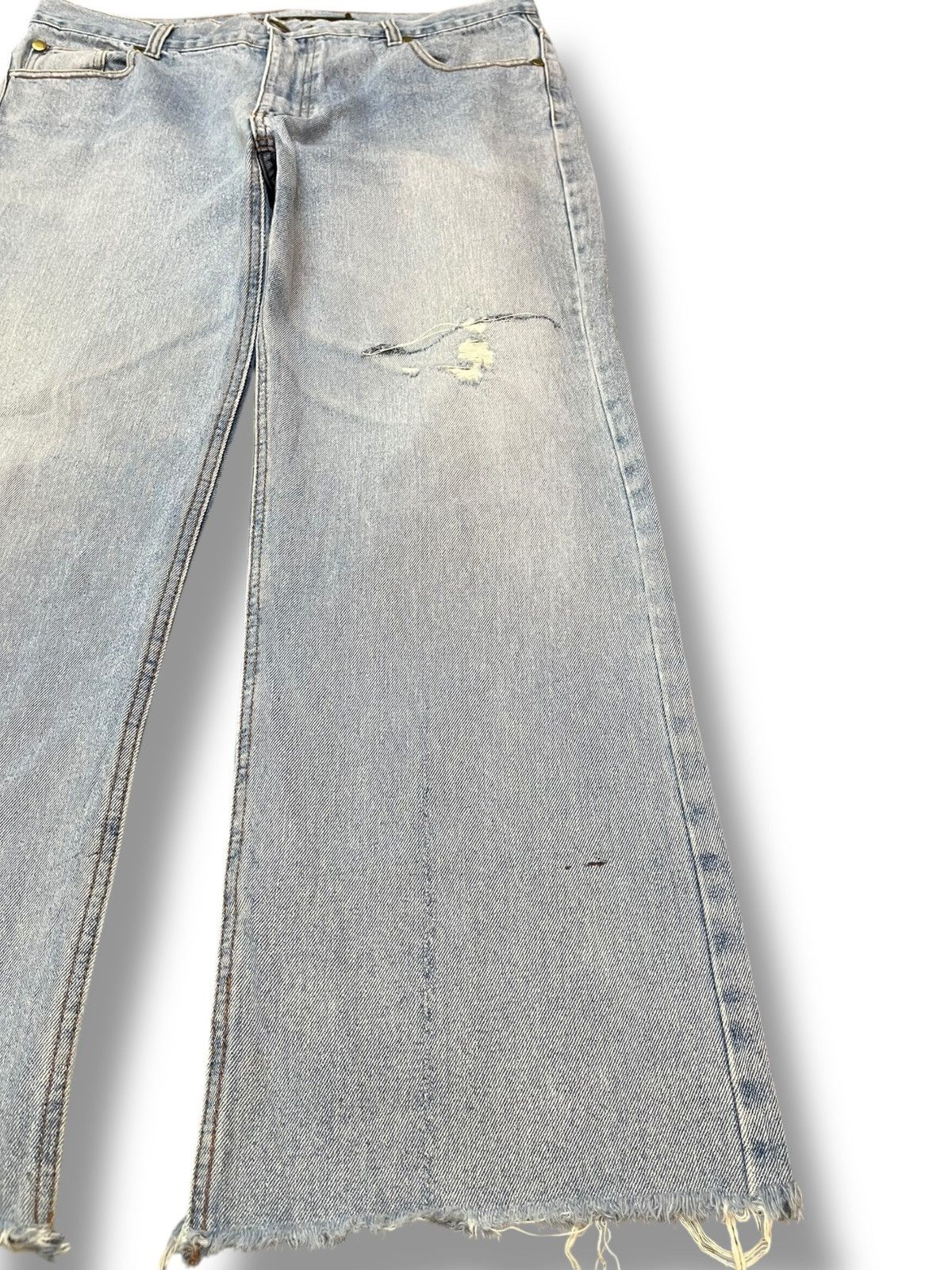 4GSELLER × Beauty Beast Vintage Alpasol Baggy Distressed Hairy Leg Denim Size US 36 / EU 52 - 4 Thumbnail