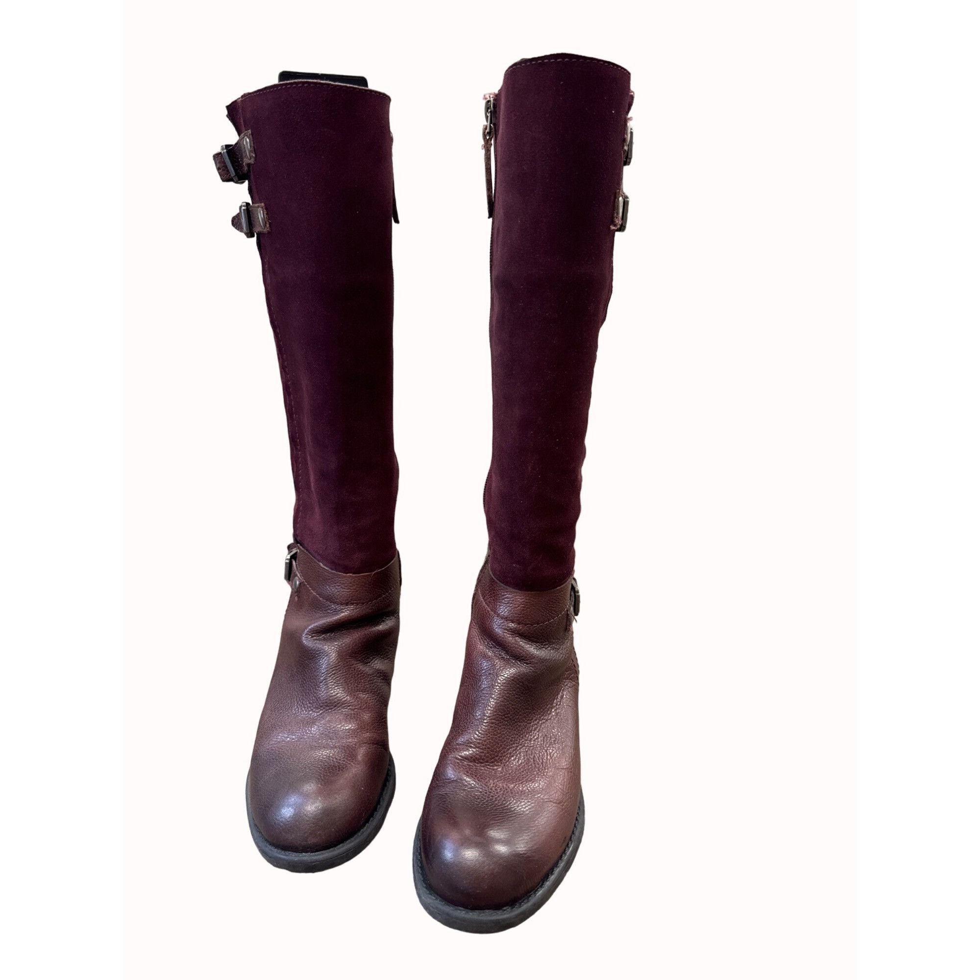 Franco Sarto Franco Sarto L Pacer womens red leather brown riding boots s Size US 7 / IT 37 - 7 Thumbnail
