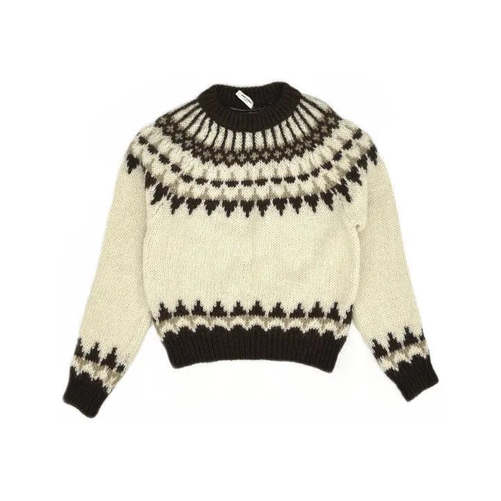 Saint Laurent Paris Saint Laurent Beige Striped Knit Sweater-2507 Size US L / EU 52-54 / 3 - 8 Thumbnail