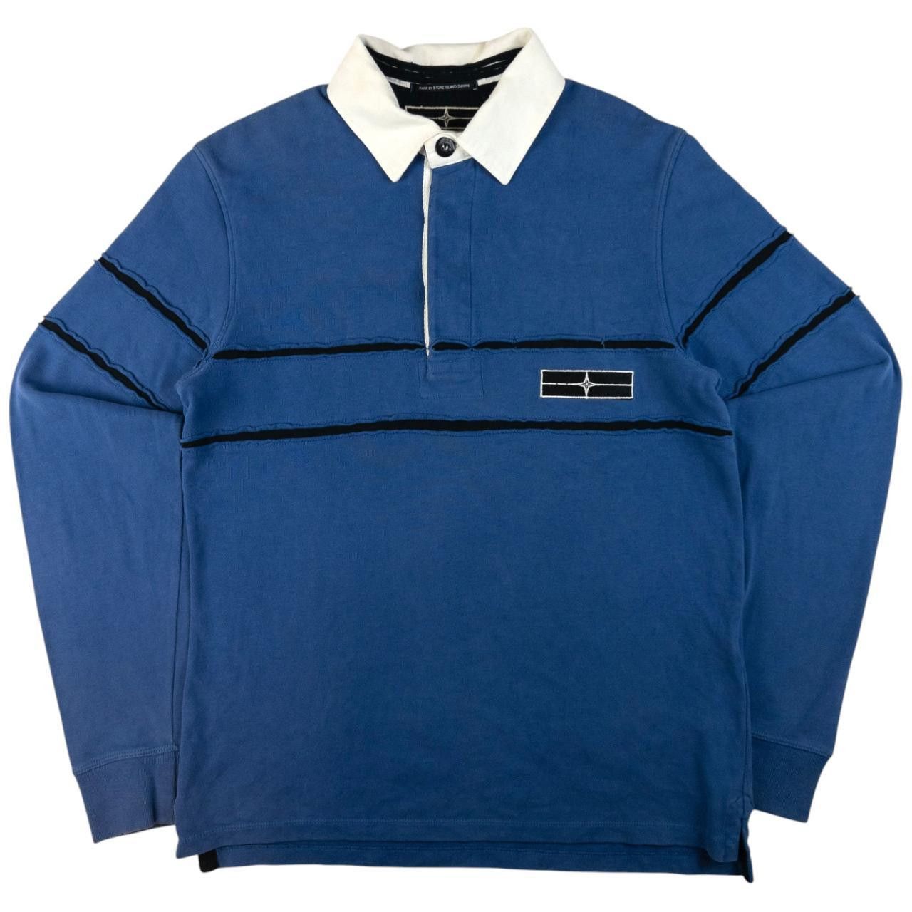 Vintage Stone Island Long Sleeve Rugby Polo Shirt Size M