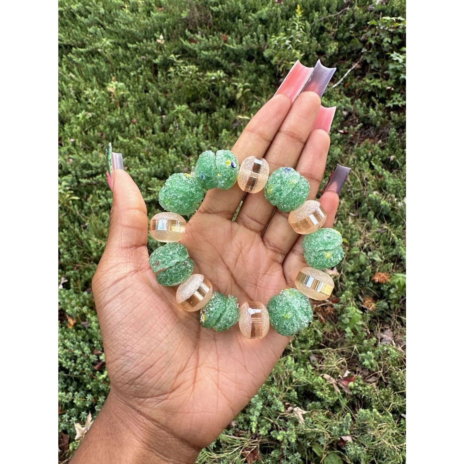 Other Jumbo Ghanain sugar bead bracelet & Handpaint bead bracelets Size ONE SIZE - 4 Thumbnail