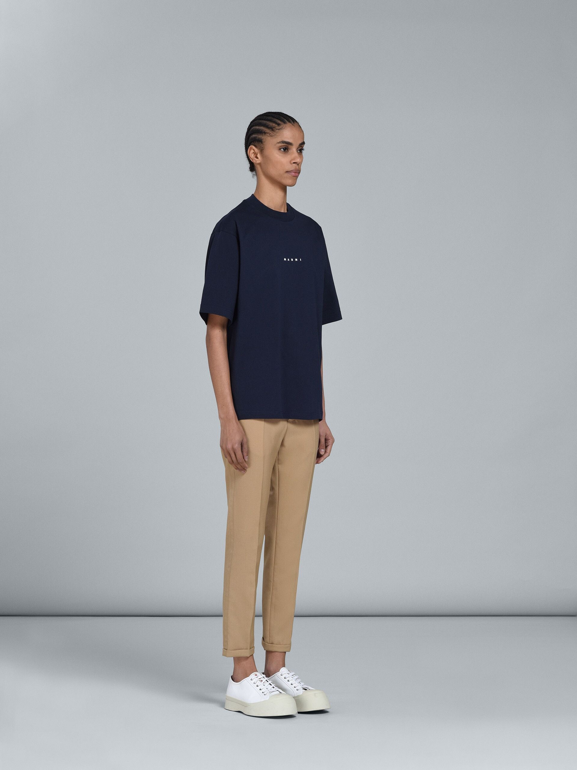 Marni o1f1d3z0825 Logo T-Shirt in Blue Size XL / US 12-14 / IT 48-50 - 5 Thumbnail